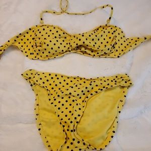 Yellow polka dot bikini